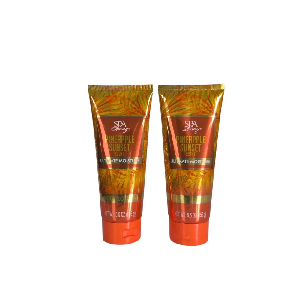 Spa Luxury Pineapple Sunset Scent Ultimate Moisture Body Lotion 5.5oz ~2pk
